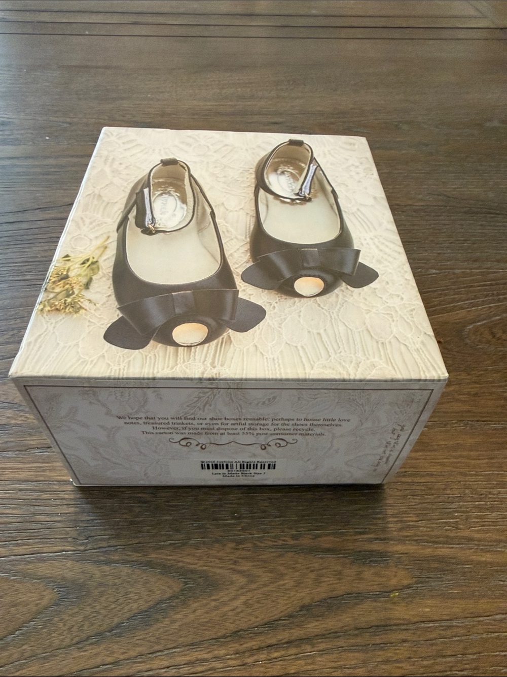 Joyfolie Size 7 Baby NIB Black Bow Strap Girls Dress Shoes